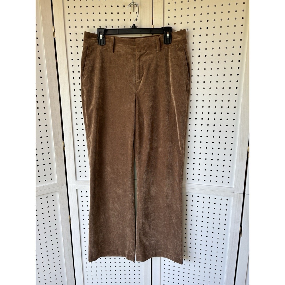 Coldwater Creek Corduroy Pants Wide Leg Women's 10‎ Brown Poly/Nylon Stretch